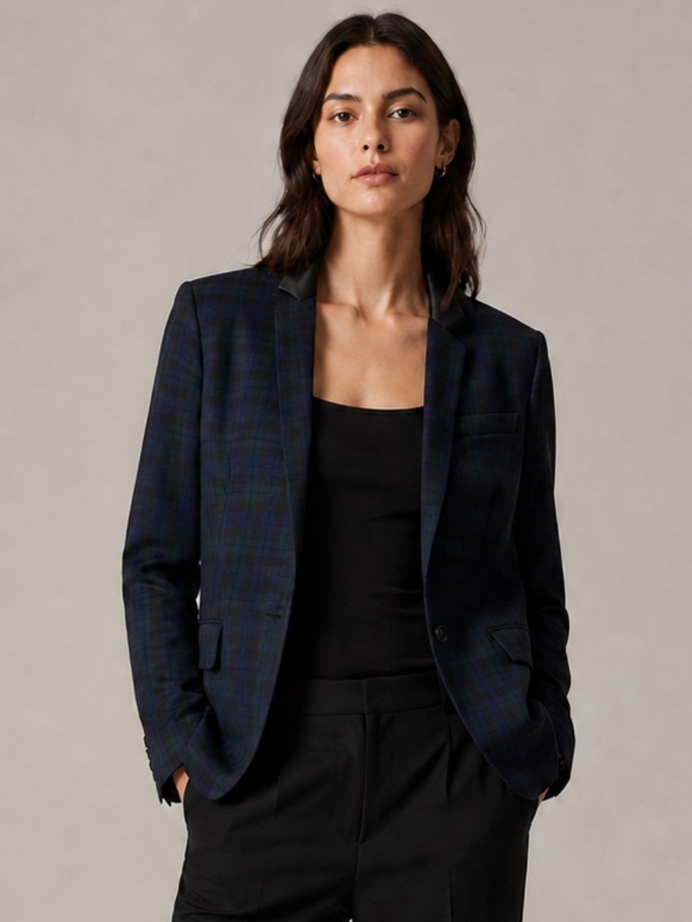 J. Crew Black Wide-Leg Trousers